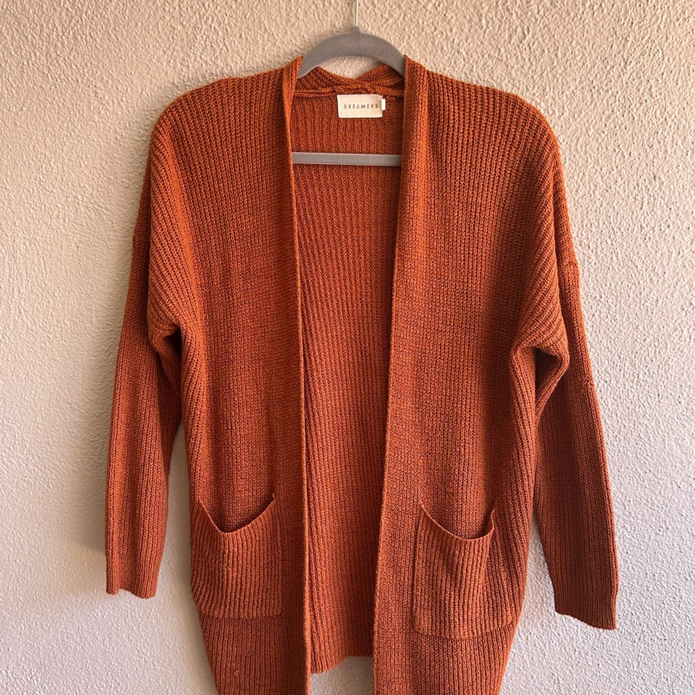 Dreamers Rust Cardigan Sweater
